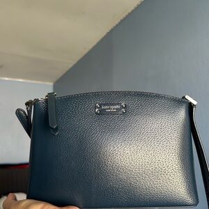 Kate Spade Jeanna Blue Pebbled Leather Crossbody Purse